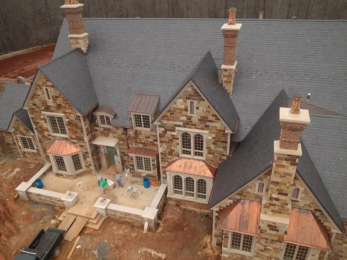 Craftsman Roofing Slate Roof Repair project in Camp Virginia